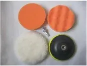 電鑽變打蠟機汽車拋光輪7吋自黏羊毛輪羊毛球平面海綿輪波浪海綿盤180mm
