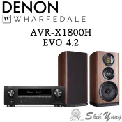 DENON AVR-X1800H 環繞擴大機+Wharfedale EVO 4.2 書架喇叭 台灣公司貨保固