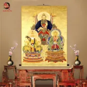三清祖師畫像神像掛特價畫道德天尊元始天尊太上老君水陸道場供奉卷軸創新