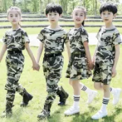 協貿國際日用品生活12館 兒童迷彩服套裝男童裝短袖夏季軍訓表演服學生夏令營特種兵演出服