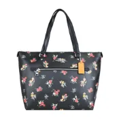 【康是美官方網購】COACH 立體馬車花卉印花肩背托特包（黑） _廠商直送