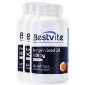 【美國BestVite】必賜力南瓜籽油膠囊3瓶組(120顆*3瓶)