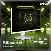 (店+)【MSI 微星】MAG 274QRFW E20 電競平面螢幕｜27“WQHD 2560 x 1440
