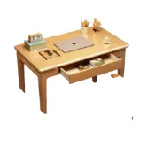 (店+)【佳美多】特價現貨清倉 微瑕 60x40x75cm室內書桌 小戶型家用帶抽屜工作桌 單桌 小戶型靠窗學習桌 橡膠木家用辦公桌