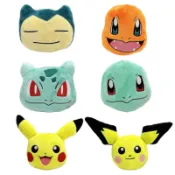 【墊腳石】寶可夢POKEMON 大臉吊飾(8cm)-皮卡丘/皮丘/卡比獸/妙蛙種子/傑尼龜/小火龍