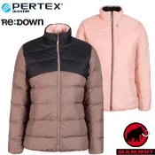 【MAMMUT 長毛象】女 Whitehorn 雙面穿 輕量羽絨外套_1013-01090-7471 深摩爾褐/夕沙粉