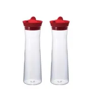 【HARIO】Gmark冷水壺 1000ml 紅 2入(冷泡壺/1L大容量/WJ-10-R/耐熱溫差120℃)