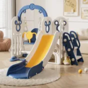 【廠家直銷】滑滑梯 兒童室內家用玩具 2至10歲寶寶滑梯鞦韆 二合一 家庭小型滑梯 室內感統教具 多功能寶寶滑梯玩具