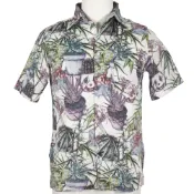 【DOKODEMO】二手Paul Smith BOTANICAL短袖襯衫，Pierrot，棉質，白色，男士
