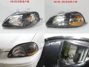 ＠Tokyo東京車燈部品＠CIVIC K8 96~98 99~01 美規版黃反光片燻黑大燈一組