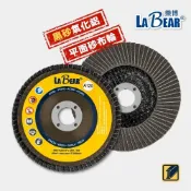 (店+)LaBear 加厚煅燒 4吋 平面砂布輪 網蓋 黑砂氧化鋁 砂布輪 72頁 百頁輪 拋光輪 百頁砂輪片 砂輪片