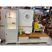 (店+)電視櫃 白色 酒櫃 雙色 高低櫃 六尺 七呎 展示櫃 大茶几桌 鄉村風 實木 客廳矮桌 接受訂製
