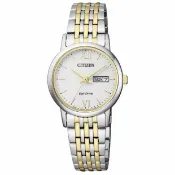 大高雄鐘錶城 CITIZEN星辰錶 EW3254-87A 簡約時尚日期星期光動能對錶/白面27mm｜樂天領券現折★全館特惠中★指定刷卡回饋10%