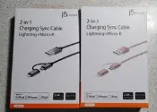 (全新)  j5create 二合一充電傳輸線 JML10 一條 (Apple MFI原廠認證)