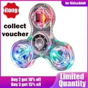 Fidget Spinner Glow in the Dark Toy Anti Stress Led Tri-Spin