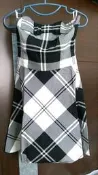 [特價800]scottish house 黑白格平口洋裝*M號*