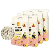 【汪喵星球】益生菌消臭豆腐砂（條型）2.7kg（7L）-6入組(根除臭源豆腐砂)