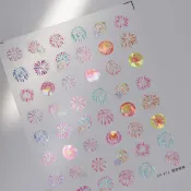 ✨【戴老師-隔日到貨】 MO / CP 新款5D炫彩煙花指甲貼紙 彩色煙火美甲貼紙 烟花 煙花 煙火浪漫炫彩指甲貼紙