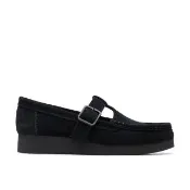 【Clarks】ORIGINALs Wallabee EVO Bar 女款 真皮瑪莉珍袋鼠鞋 (CLF83153R黑色)