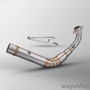 適用於摩托車4v 1-3代改裝F01排氣管前段