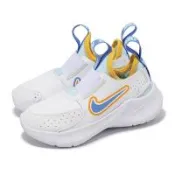 Nike 童鞋 Flex Runner 3 PS 中童 小朋友 白 藍 套入式 無鞋帶 運動鞋 HJ3496-141