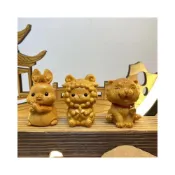 (店+)[免運含稅]崖柏木雕十二生肖全套鼠牛虎兔龍蛇馬羊猴雞狗豬汽車擺件手玩把件 [免運含稅]崖柏木雕十二生肖全套鼠牛虎兔龍蛇馬羊猴雞狗豬汽車擺件手玩把件