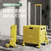 買菜拉車可摺疊快遞便攜摺疊購物車擺攤小推車家用拉桿露營拖車