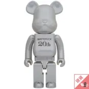 (店+)【BE@RBRICK】（現貨）BE@RBRICK 庫柏力克熊 20th DEEP CHROME Ver.1000% 電鍍 發光 正版 玩具有毒