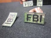 U1Z參一文書單位 DAM調查局FBI款1/6迷彩底有框大黑字FBI(布面)胸章或臂章一枚 mini模型 S5款