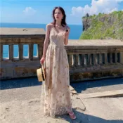 洋裝吊帶連身裙-星星亮片露背長款女連衣裙73ye31【獨家進口】【米蘭精品】