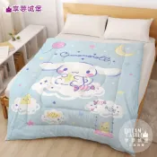 享夢城堡 MIT卡通法蘭絨暖暖毯被150x195cm－大耳狗吉伊卡哇呆萌町矮袋鼠熊熊遇見你史努比兔兔烏薩奇－暖被冬被保暖
