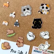 (店+)造型圖釘 貓屁屁 樹脂 大眼貓 壓克力 水豚圖釘 白貓 省力圖釘大頭針 圖釘 黑貓 橘貓 屁屁圖釘 裝飾圖釘 留言板圖釘