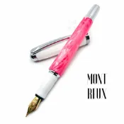 =小品雅集= 臺灣 MONTREUX 夢多 花草系列 鋼筆（Sakura櫻花）白蓋銀夾