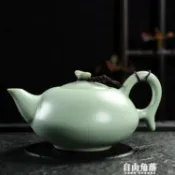 手工汝窯茶壺開片大號汝瓷可養小單壺冰裂西施壺陶瓷功夫茶具【林之舍】