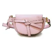 【LOEWE 羅威】321.54.Z58 Gate牛皮迷你腰包(全新展示品-粉色)