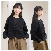 (店+)【iNio 衣著美學】西裝式V領背心外套 對稱式剪裁 縫線裝飾 西式下襬 V領背心 CEW4822