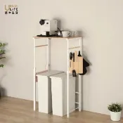 【URBAN LiFE 悠本生活】MIT台灣製 廚房工作台/垃圾桶收納(料理桌/廚房收納小家電架/廚房電器架/家電層架)