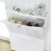 全球選品1館 生活百貨 新款簡約家用翻鬥式強尼斯鞋櫃玄關壁掛儲物櫃收納櫃和志換洗衣物