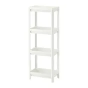 【IKEA 宜家家居】VESKEN 層架組，白色，37x23x101 公分