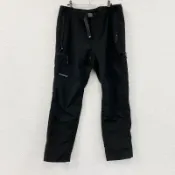 【DOKODEMO】Mont-bell South Rim 長褲，拉鍊門襟，黑色，XL 碼，古著