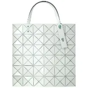 【ISSEY MIYAKE 三宅一生】BAOBAO 亮面方格6x6肩背/手提包(珠光白綠色)