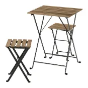 【IKEA 宜家家居】TÄRNÖ 戶外餐桌椅組，折疊式/折疊式，55x54 公分