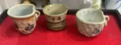 古瓷堂日本回流瓷器 【日本回流】九谷燒手繪茶杯 素胎青花人物 細膩胎質 手捻成型 收藏級工藝美術品 單件出售 絕美品相