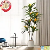 優品屋 仿真植物 仿真樹 仿真綠植 仿真擺飾 假樹 仿真綠植紅鐵樹盆栽高端輕奢大型假植物室內沙發客廳落地裝飾擺件/K0929