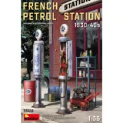 Miniart 1/35 法國加油站 French Petrol Station 公路場景組裝模型 35616