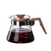 【Life shop】600ml 木柄咖啡壺(咖啡壺 茶壺 手沖壺 花茶壺 手沖咖啡壺)