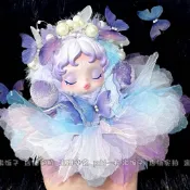 娃娃衣服 娃衣 娃娃裝扮 公仔衣服 高顏值幻摯娃衣光織園sp紫色蝴蝶蓬蓬裙珍珠花朵頭飾裙子套裝便宜