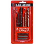【Black+Decker】九件式混合配件組