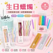 【生日蠟燭蛋糕蠟燭】曲線鍍金彩色蠟燭生日蠟燭蛋糕裝飾生日快樂蛋糕烘焙裝飾