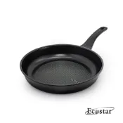 【韓國ECOSTAR】黑鈦鑽石不沾平底鍋28cm(瓦斯爐/IH電磁爐)
